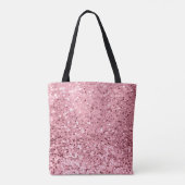 Gepersonaliseerde Canvas tas Roos Gouden Glitter (Achterkant)