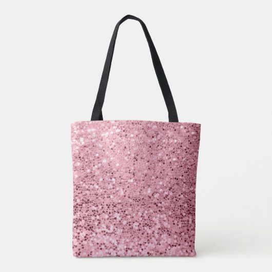 Gepersonaliseerde Canvas tas Roos Gouden Glitter (Achterkant)