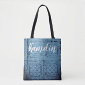 Gepersonaliseerde Canvas tas rustieke Tin Panel Pl (Voorkant)