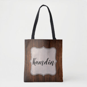 Gepersonaliseerde Canvas tas schuur hout land rust