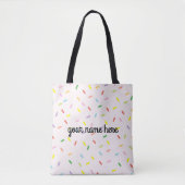 Gepersonaliseerde Canvas tas Sprinkles (Voorkant)