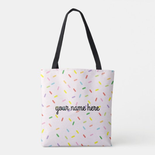 Gepersonaliseerde Canvas tas Sprinkles (Achterkant)