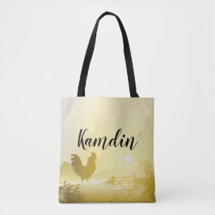 Gepersonaliseerde Canvas tas Sunny Morning Boerder