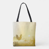 Gepersonaliseerde Canvas tas Sunny Morning Boerder (Achterkant)