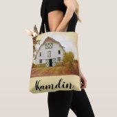 Gepersonaliseerde Canvas tas Sunset Barn Country R (Dichtbij)
