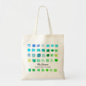 Gepersonaliseerde Canvas tas van de leraar Groen (Voorkant)