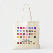 Gepersonaliseerde Canvas tas van de leraar in kleu (Voorkant)