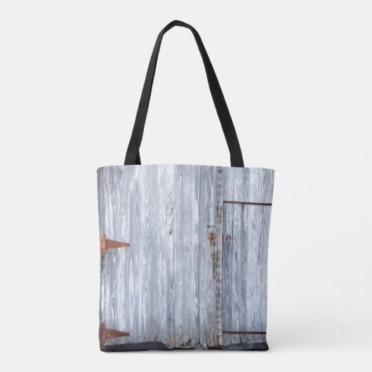 Gepersonaliseerde Canvas tas Wit Wash Wood Barn Do (Achterkant)
