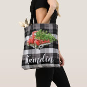 Gepersonaliseerde Canvas tas XMAS Truck Baffalo Pl (Dichtbij)