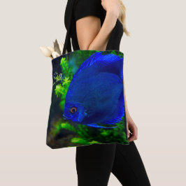 Gepersonaliseerde Canvas tassen - Blue Tropical Fi