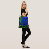 Gepersonaliseerde Canvas tassen - Blue Tropical Fi (Op model)
