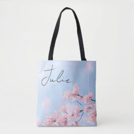 Gepersonaliseerde Canvas tassen - Pink Cherry Blos