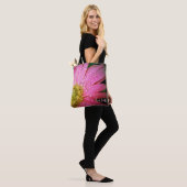Gepersonaliseerde Canvas tassen - Pink Gerbera Dai (Op model)
