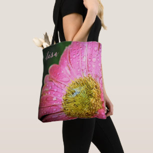Gepersonaliseerde Canvas tassen - Pink Gerbera Dai
