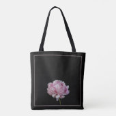 Gepersonaliseerde Canvas tassen - Pink Peony (Achterkant)