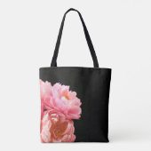 Gepersonaliseerde Canvas tassen - Pink Peony (Achterkant)