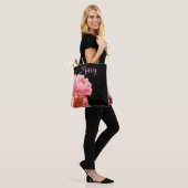 Gepersonaliseerde Canvas tassen - Pink Peony (Op model)