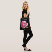 Gepersonaliseerde Canvas tassen - Pink Peony (Op model)