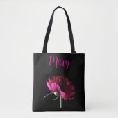 Gepersonaliseerde Canvas tassen - Pink Peony (Voorkant)