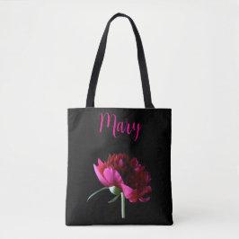 Gepersonaliseerde Canvas tassen - Pink Peony