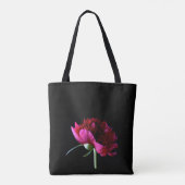 Gepersonaliseerde Canvas tassen - Pink Peony (Achterkant)