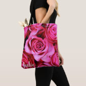 Gepersonaliseerde Canvas tassen - Pink Rose (Dichtbij)