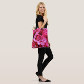 Gepersonaliseerde Canvas tassen - Pink Rose (Op model)