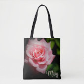 Gepersonaliseerde Canvas tassen - Pink Rose (Voorkant)