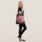 Gepersonaliseerde Canvas tassen - Pink Rose (Op model)