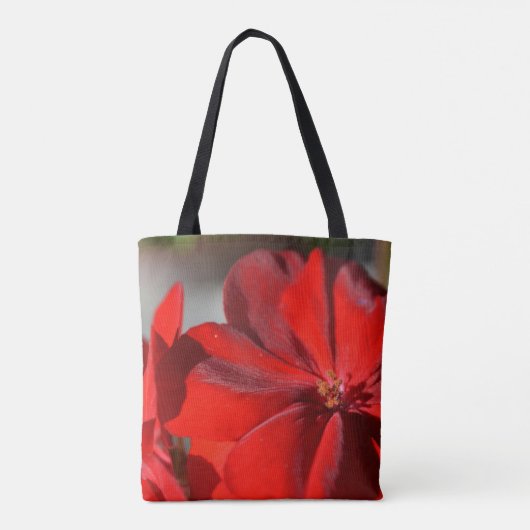 Gepersonaliseerde Canvas tassen - Red Geranium (Achterkant)