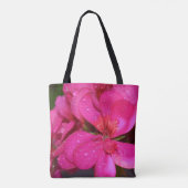 Gepersonaliseerde Canvas tassen - Roze Geranium (Achterkant)