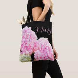 Gepersonaliseerde Canvas tassen - Roze hortensia