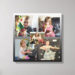 Gepersonaliseerde Canvasprint van familiefoto's Canvas Afdruk