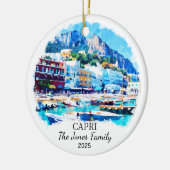 Gepersonaliseerde Capri Ornament, Italië Gift Keramisch Ornament (Links)