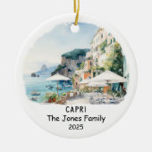 Gepersonaliseerde Capri Ornament, Italië Keramisch Ornament (Voorkant)