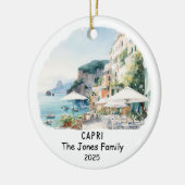 Gepersonaliseerde Capri Ornament, Italië Keramisch Ornament (Links)