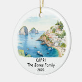 Gepersonaliseerde Capri Ornament, Italië Keramisch Ornament (Links)