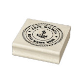 Gepersonaliseerde Captain Nautical Anker Boot Naam Rubberstempel (Stempel)