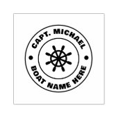 Gepersonaliseerde Captain Nautical Anker Boot Naam Rubberstempel (Afrduk)