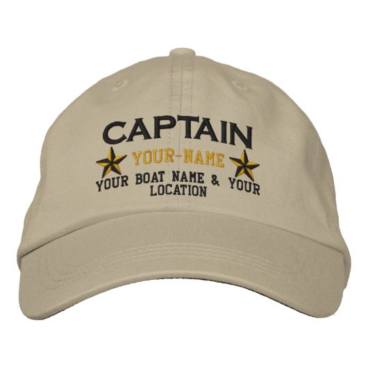 Gepersonaliseerde Captain Stars Ball Pet borduurwe (Voorkant)