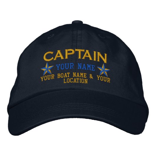 Gepersonaliseerde Captain Stars Ball Pet borduurwe (Voorkant)