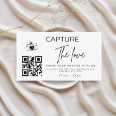 Gepersonaliseerde Capture The Love Wedding QR-code Informatiekaartje