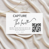 Gepersonaliseerde Capture The Love Wedding QR-code Informatiekaartje