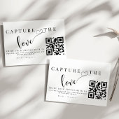 Gepersonaliseerde Capture The Love Wedding QR-code Informatiekaartje