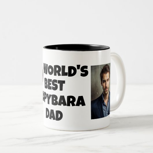 Gepersonaliseerde Capybara-Mok Tweekleurige Koffiemok (Voorkant rechts)