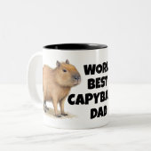 Gepersonaliseerde Capybara-Mok Tweekleurige Koffiemok (Voorkant links)