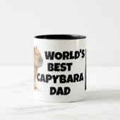 Gepersonaliseerde Capybara-Mok Tweekleurige Koffiemok (Center)