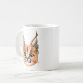 Gepersonaliseerde Caracal kat Koffiemok (Voorkant links)