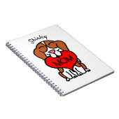 Gepersonaliseerde Cartoon Beagle Mam Notitieboek (Rechterzijde)