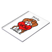 Gepersonaliseerde Cartoon Beagle Mam Notitieboek (Linkerzijde)